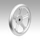 Handwheels sheet stainless steel, Form C, 5-spoke