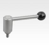 Tension Levers in stainless steel with external thread, 0 degrees, inch