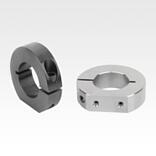 One-piece shaft collars, steel or stainless steel, slitted inside 
with support face