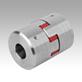 Elastomer dog couplings with grub screw, stainless steel