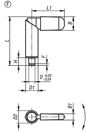 Cam-action indexing plungers, Form F, with grip cap