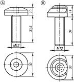 Clamping screw with clamping ring for flexible clamping bolt