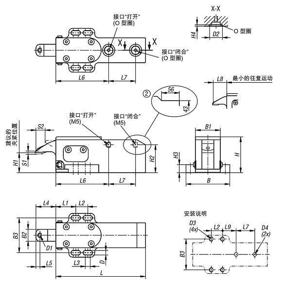 气动侧方夹紧块