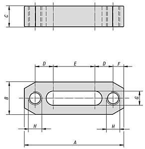 Clamp straps double-ended