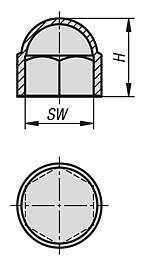 Cover caps plastic for hex bolts and nuts