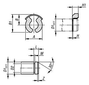 KL retainers, steel