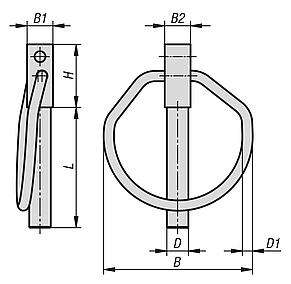 Linchpins DIN 11023