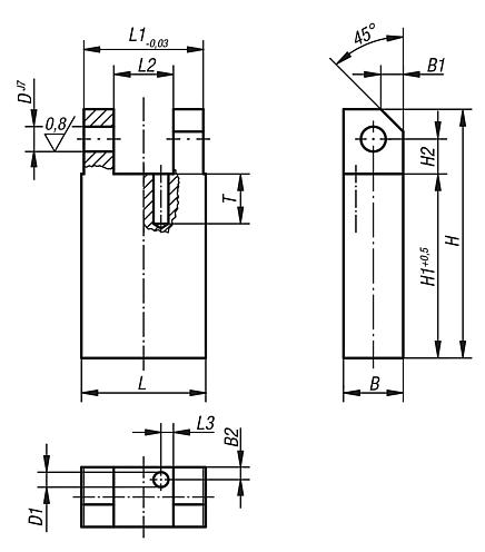 Hinge blocks long