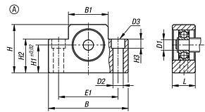 Floating bearing units block version, Form A