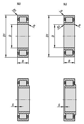 Cylinder roller bearing FAG with cage