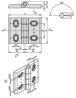 Hinges stainless steel adjustable