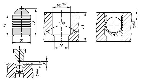 Sealing plug sleeve steel, ball steel