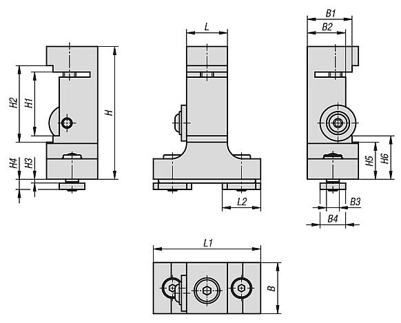 V-block holder aluminium