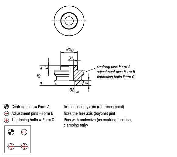 UNILOCK clamping pin system size 138 mm