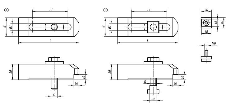 Clamping claw sets