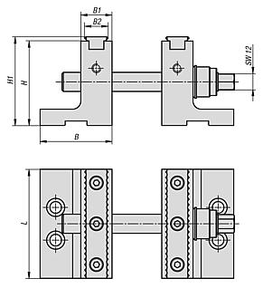 Step jaw attachment for 5-axis machining