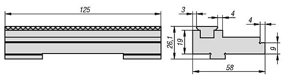 Attachment step jaw with gripper for NC vice