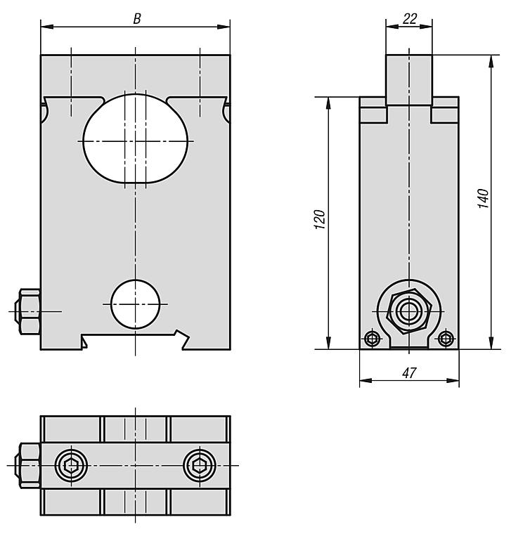 Centre jaws 5-axis clamping system compact