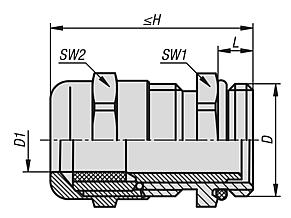 Cable glands nickel-plated brass